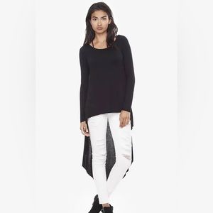 Express One Eleven Long Sleeve Extreme Hi Low Maxi Tunic